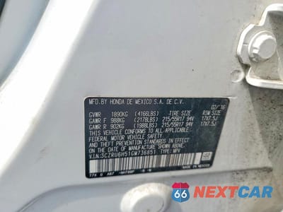 Zdjęcie 13 z 13 samochodu: 2016 HONDA HR-V EX VIN:3CZRU6H51GM736851 - miniatura