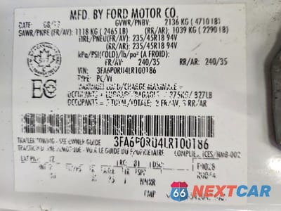 Zdjęcie 12 z 12 samochodu: 2020 FORD FUSION TITANIUM VIN:3FA6P0RU4LR100186 - miniatura