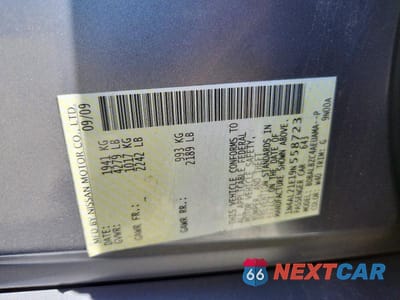 Zdjęcie 13 z 13 samochodu: 2009 NISSAN ALTIMA 2.5 VIN:1N4AL21E19N558723 - miniatura