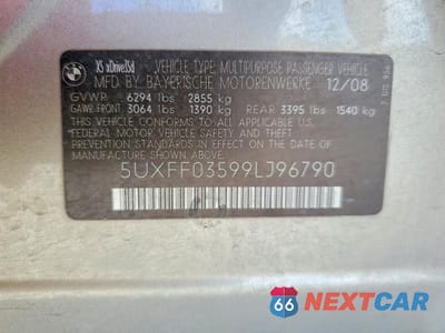 Zdjęcie 14 z 14 samochodu: 2009 BMW X5 XDRIVE35D VIN:5UXFF03599LJ96790 - miniatura