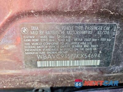 Zdjęcie 12 z 12 samochodu: 2007 BMW 328 XI VIN:WBAVC93577KX54694 - miniatura