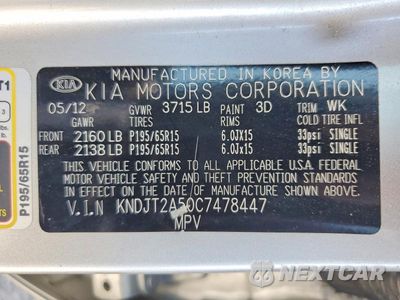 Zdjęcie 12 z 12 samochodu: 2012 KIA SOUL BASE VIN:KNDJT2A50C7478447 - miniatura