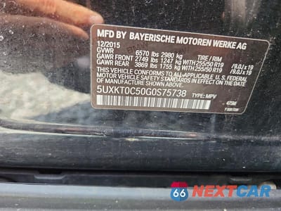 Zdjęcie 12 z 12 samochodu: 2016 BMW X5 XDR40E VIN:5UXKT0C50G0S75738 - miniatura