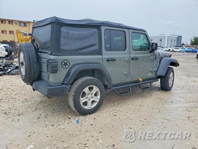 Trzecie zdjęcie samochodu z tyłu: 2018 JEEP WRANGLER UNLIMITED SPORT VIN:1C4HJXDN4JW236860 - miniatura