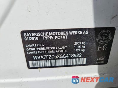 Zdjęcie 12 z 12 samochodu: 2016 BMW 750 XI VIN:WBA7F2C5XGG418922 - miniatura