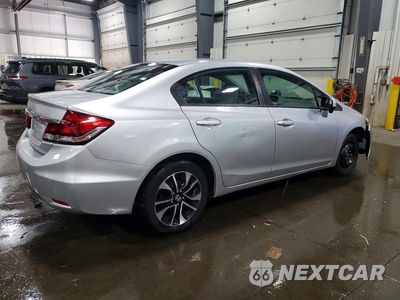 Trzecie zdjęcie samochodu z tyłu: 2014 HONDA CIVIC EX VIN:19XFB2F82EE267216 - miniatura