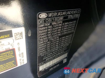 Zdjęcie 13 z 13 samochodu: 2019 LAND ROVER RANGE ROVER HSE VIN:SALGS2SV4KA522830 - miniatura