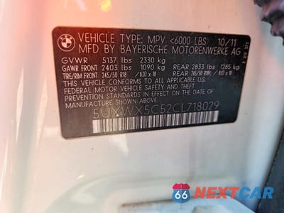 Zdjęcie 13 z 13 samochodu: 2012 BMW X3 XDRIVE28I VIN:5UXWX5C52CL718029 - miniatura