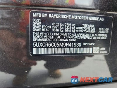 Zdjęcie 14 z 14 samochodu: 2021 BMW X5 XDRIVE40I VIN:5UXCR6C05M9H41930 - miniatura