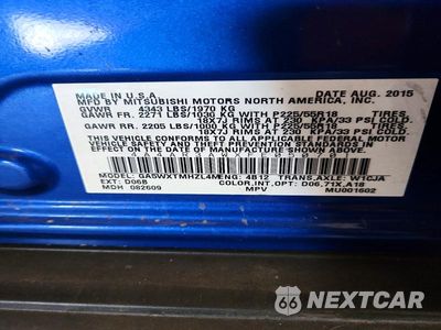 Zdjęcie 13 z 13 samochodu: 2015 MITSUBISHI OUTLANDER SPORT ES VIN:4A4AR3AWXFE050701 - miniatura