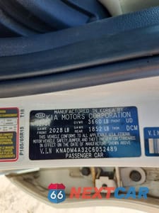 Zdjęcie 12 z 12 samochodu: 2012 KIA RIO LX VIN:KNADM4A32C6052489 - miniatura