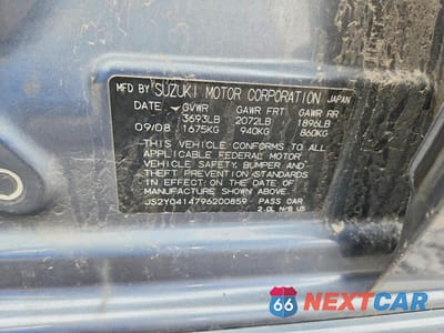 Zdjęcie 13 z 13 samochodu: 2009 SUZUKI SX4 SPORT VIN:JS2YC414796200859 - miniatura