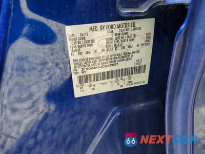Zdjęcie 12 z 12 samochodu: 2013 FORD EDGE LIMITED VIN:2FMDK4KC3DBA59523 - miniatura