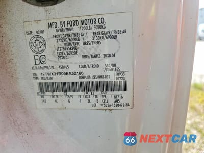 Zdjęcie 10 z 10 samochodu: 2009 FORD F350 SUPER DUTY VIN:1FTWX31R09EA52166 - miniatura