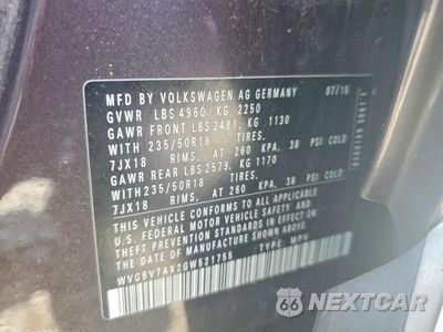 Zdjęcie 13 z 13 samochodu: 2016 VOLKSWAGEN TIGUAN S VIN:WVGBV7AX2GW521755 - miniatura