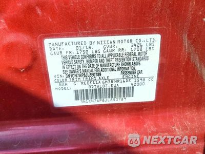Zdjęcie 13 z 13 samochodu: 2018 NISSAN VERSA SV VIN:3N1CN7AP8JL850789 - miniatura