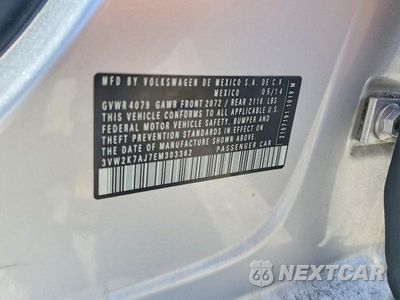 Zdjęcie 12 z 12 samochodu: 2014 VOLKSWAGEN JETTA BASE VIN:3VW2K7AJ7EM303362 - miniatura