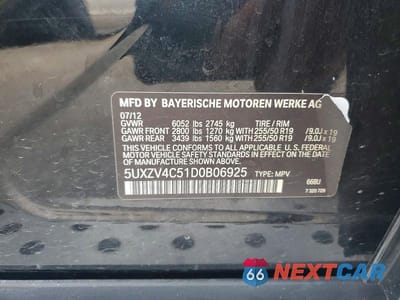 Zdjęcie 13 z 13 samochodu: 2013 BMW X5 XDRIVE35I VIN:5UXZV4C51D0B06925 - miniatura