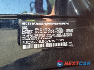 Zdjęcie 12 z 12 samochodu: 2021 BMW X5 XDRIVE40I VIN:5UXCR6C01M9G23275 - miniatura