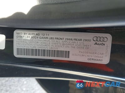 Zdjęcie 12 z 12 samochodu: 2012 AUDI A7 PREMIUM PLUS VIN:WAUYGBFC9CN104664 - miniatura