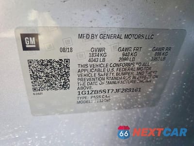 Zdjęcie 12 z 12 samochodu: 2018 CHEVROLET MALIBU LS VIN:1G1ZB5ST7JF288161 - miniatura