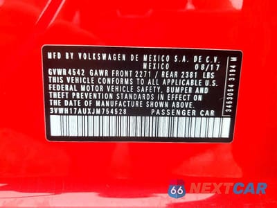 Zdjęcie 13 z 13 samochodu: 2018 VOLKSWAGEN GOLF ALLTRACK S VIN:3VWH17AUXJM754528 - miniatura