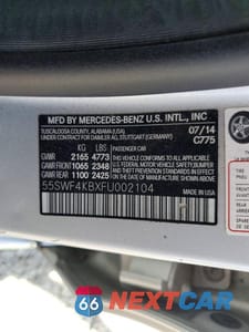 Zdjęcie 12 z 12 samochodu: 2015 MERCEDES-BENZ C 300 4MATIC VIN:55SWF4KBXFU002104 - miniatura