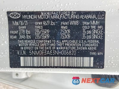 Zdjęcie 14 z 14 samochodu: 2022 HYUNDAI TUCSON SEL VIN:5NMJF3AE3NH006820 - miniatura
