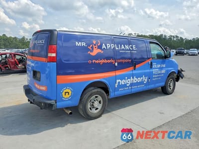 Trzecie zdjęcie samochodu z tyłu: 2016 CHEVROLET EXPRESS G2500 VIN:1GCWGAFFXG1282319 - miniatura