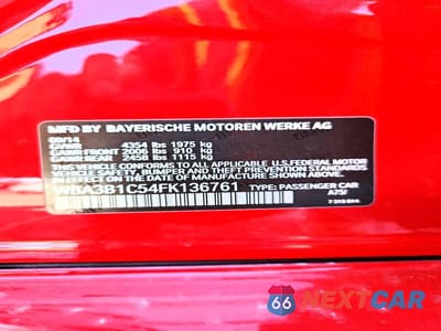 Zdjęcie 12 z 12 samochodu: 2015 BMW 320 I VIN:WBA3B1C54FK136761 - miniatura