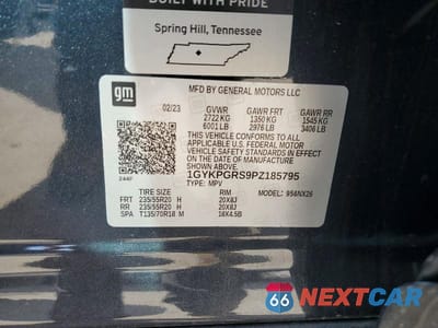 Zdjęcie 13 z 13 samochodu: 2023 CADILLAC XT6 SPORT VIN:1GYKPGRS9PZ185795 - miniatura