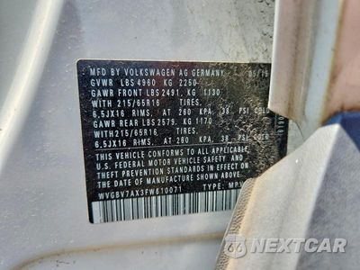 Zdjęcie 14 z 14 samochodu: 2015 VOLKSWAGEN TIGUAN S VIN:WVGBV7AX3FW610071 - miniatura