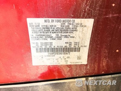 Zdjęcie 12 z 12 samochodu: 2013 FORD TAURUS LIMITED VIN:1FAHP2F83DG185672 - miniatura