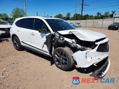 Czwarte zdjęcie samochodu z boku: 2022 ACURA MDX A-SPEC VIN:5J8YE1H00NL038088 - miniatura