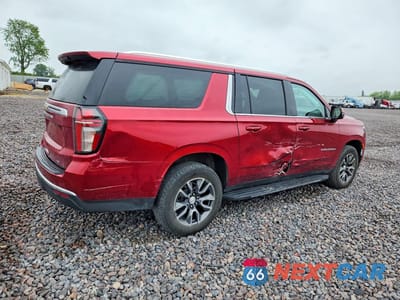 Trzecie zdjęcie samochodu z tyłu: 2021 CHEVROLET SUBURBAN K1500 LT VIN:1GNSKCKD7MR306707 - miniatura