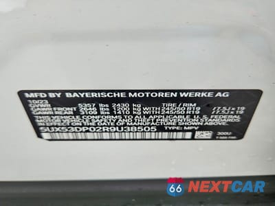 Zdjęcie 13 z 13 samochodu: 2024 BMW X3 XDRIVE30I VIN:5UX53DP02R9U38505 - miniatura