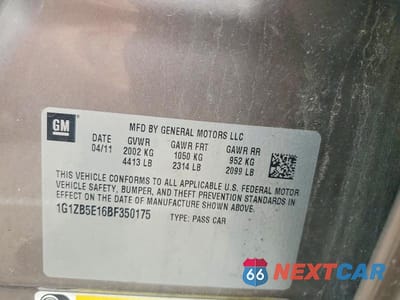 Zdjęcie 12 z 12 samochodu: 2011 CHEVROLET MALIBU LS VIN:1G1ZB5E16BF350175 - miniatura