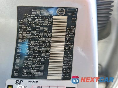 Zdjęcie 13 z 13 samochodu: 2009 TOYOTA COROLLA S VIN:2T1BU40E29C096927 - miniatura