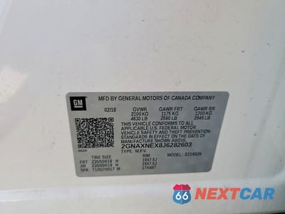 Zdjęcie 13 z 13 samochodu: 2018 CHEVROLET EQUINOX PREMIER VIN:2GNAXNEX8J6282603 - miniatura