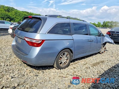 Trzecie zdjęcie samochodu z tyłu: 2013 HONDA ODYSSEY EXL VIN:5FNRL5H62DB030872 - miniatura