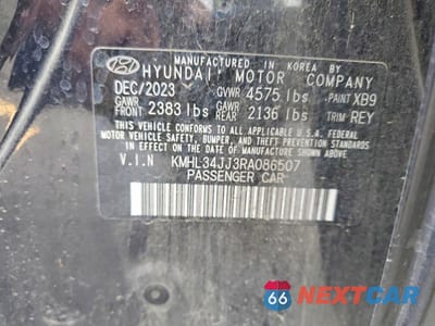 Zdjęcie 12 z 12 samochodu: 2024 HYUNDAI SONATA HYBRID VIN:KMHL34JJ3RA086507 - miniatura