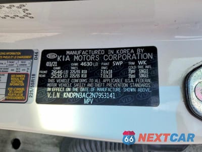 Zdjęcie 13 z 13 samochodu: 2022 KIA SPORTAGE EX VIN:KNDPN3AC2N7953141 - miniatura