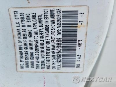 Zdjęcie 12 z 12 samochodu: 2013 HONDA CIVIC 1.3 DX VIN:19XFB2F84DE058509 - miniatura