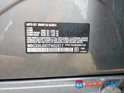 Zdjęcie 12 z 12 samochodu: 2026 BMW M3 COMPETITION VIN:WBS33HJ09TFW02617 - miniatura