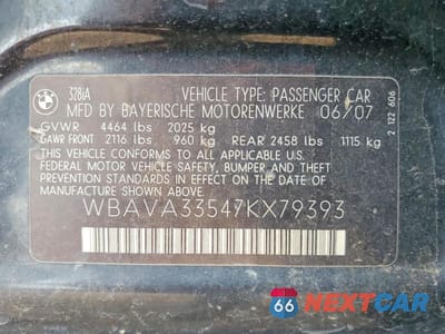 Zdjęcie 13 z 13 samochodu: 2007 BMW 328 I VIN:WBAVA33547KX79393 - miniatura