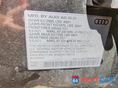 Zdjęcie 13 z 13 samochodu: 2024 AUDI Q7 PREMIUM PLUS VIN:WA1LXBF75RD000875 - miniatura