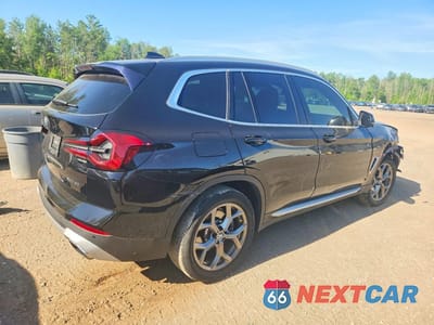 Trzecie zdjęcie samochodu z tyłu: 2022 BMW X3 XDRIVE30I VIN:5UX53DP02N9L97786 - miniatura