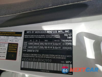 Zdjęcie 13 z 13 samochodu: 2018 MERCEDES-BENZ GLE 350 VIN:4JGDA5JB6JB042959 - miniatura
