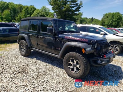 Czwarte zdjęcie samochodu z boku: 2021 JEEP WRANGLER UNLIMITED RUBICON VIN:1C4HJXFG5MW663287 - miniatura