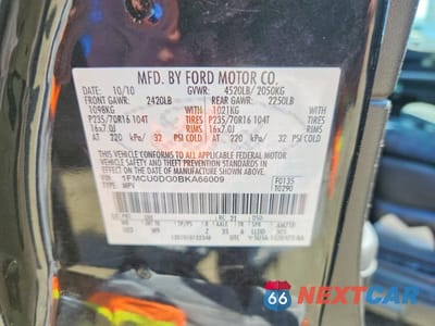 Zdjęcie 12 z 12 samochodu: 2011 FORD ESCAPE XLT VIN:1FMCU0DG0BKA66009 - miniatura